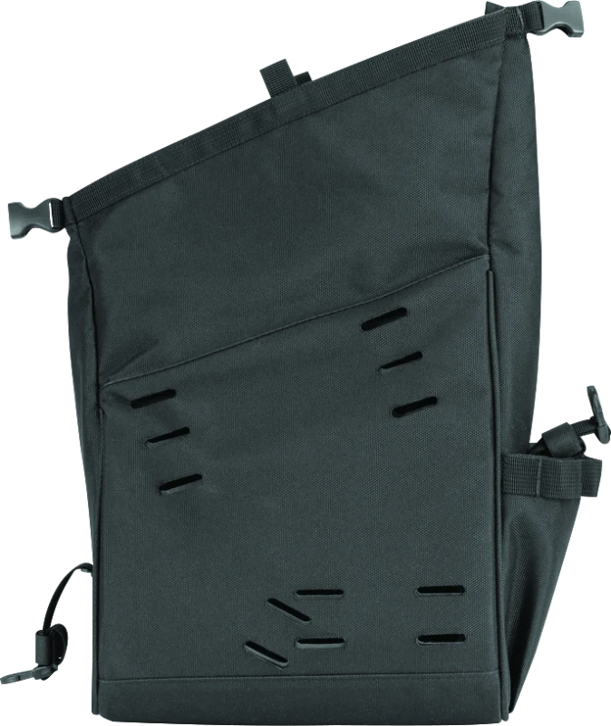 Kuryakyn Hoodrat universal motorcycle bag rear view with top opened