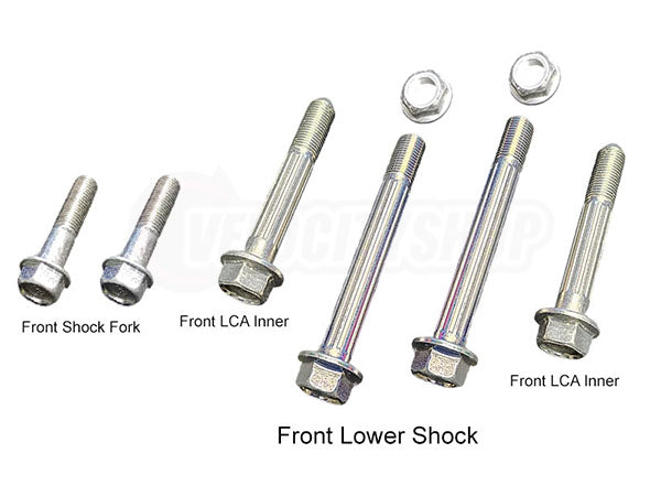 OEM Front LCA and Shock Fork Bolt Kit for 92-95 Civic | 94-01 Integra