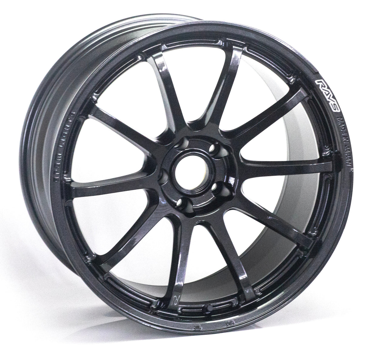 Gram Lights 57NR 18X9.5 +12 5x114.3 Glass Black Wheel