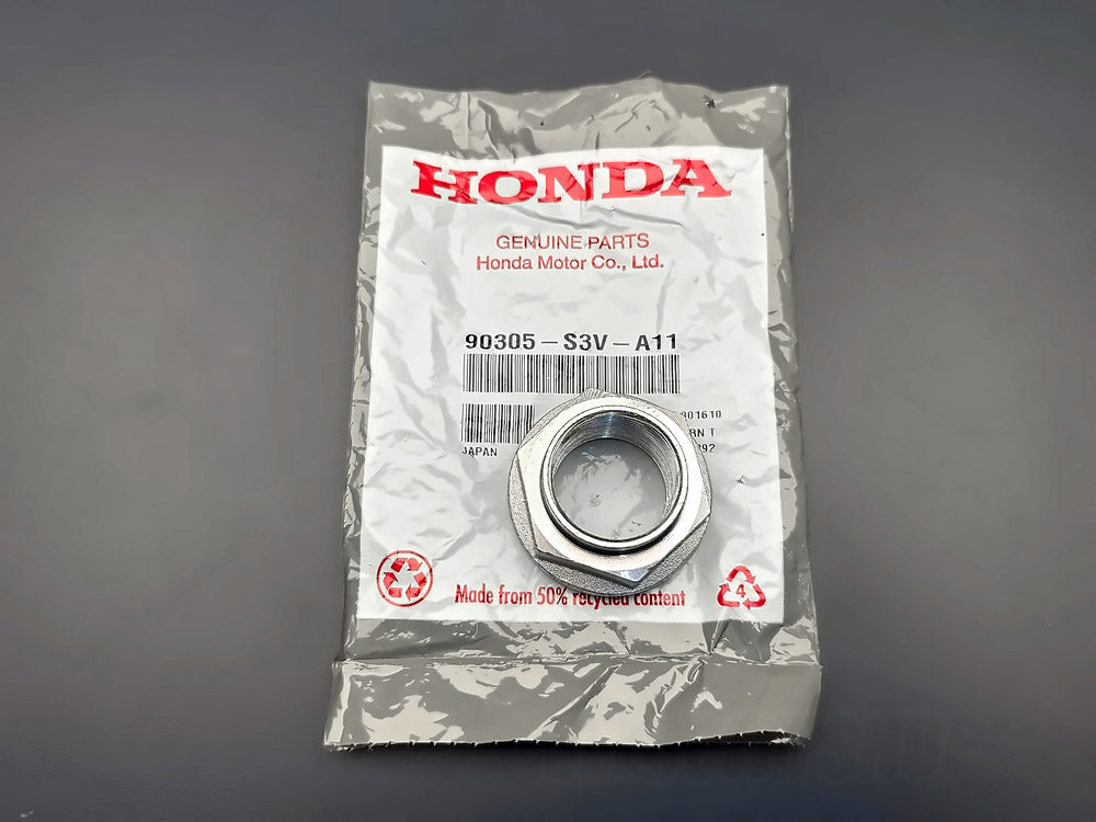 Genuine OEM Honda axle spindle nut 90305-S3V-A11 for select Accord CR-V Pilot Odyssey Ridgeline HR-V Civic Type R