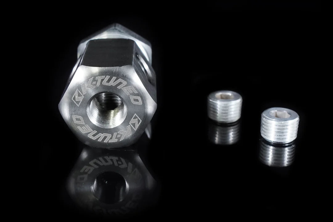 K-Tuned Oil Pressure Sensor Adapter 1/8 BSPT thread with 1/8 NPT ports