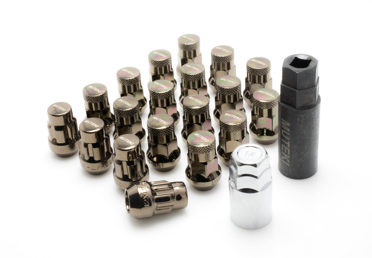 Wheel Mate Muteki SR35 Close End Lug Nuts w/ Lock Set - C.Titanium 12x1.25 35mm