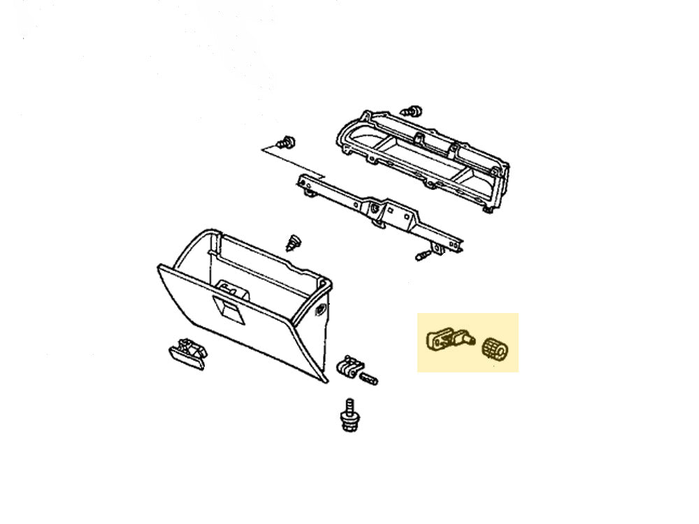 OEM Honda Glove Box Stopper Arm 1-piece 94-97 Accord | 97-06 CR-V | 95-10 Odyssey | 97-01 Prelude | 03-11 ElementI