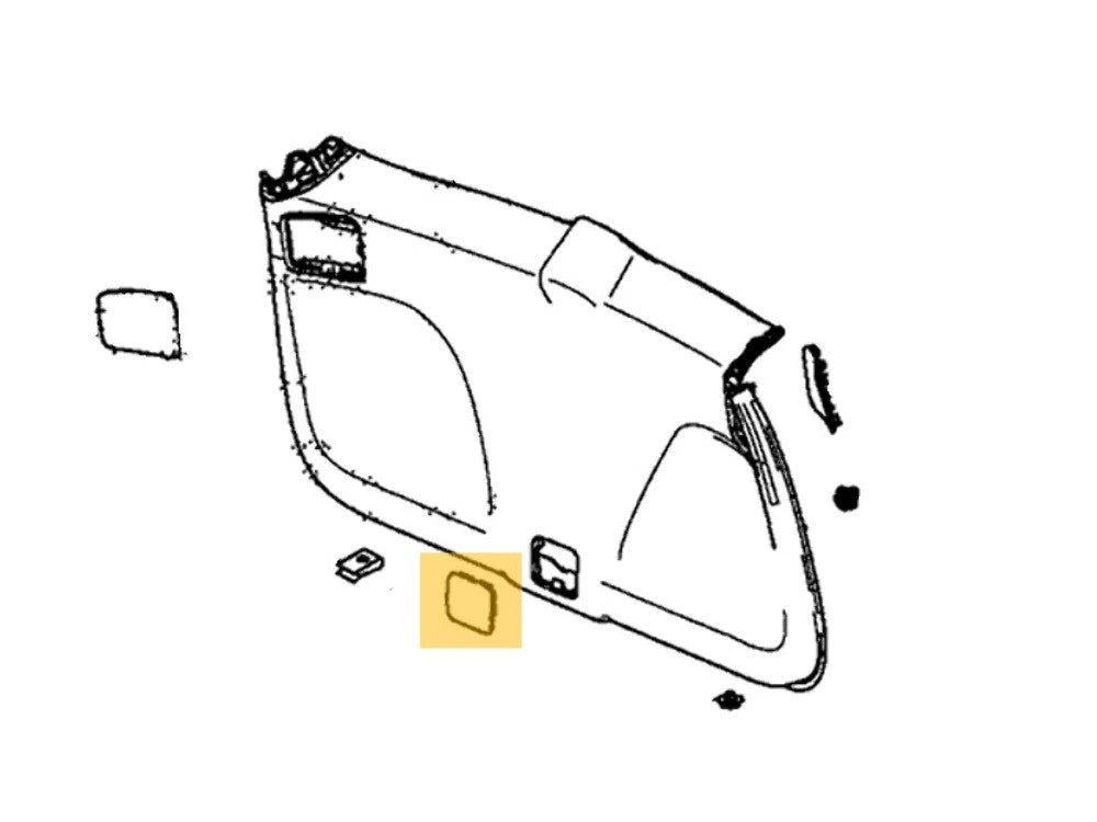 OEM rear tailgate maintenance lid deep black 2018-2022 CR-V diagram view