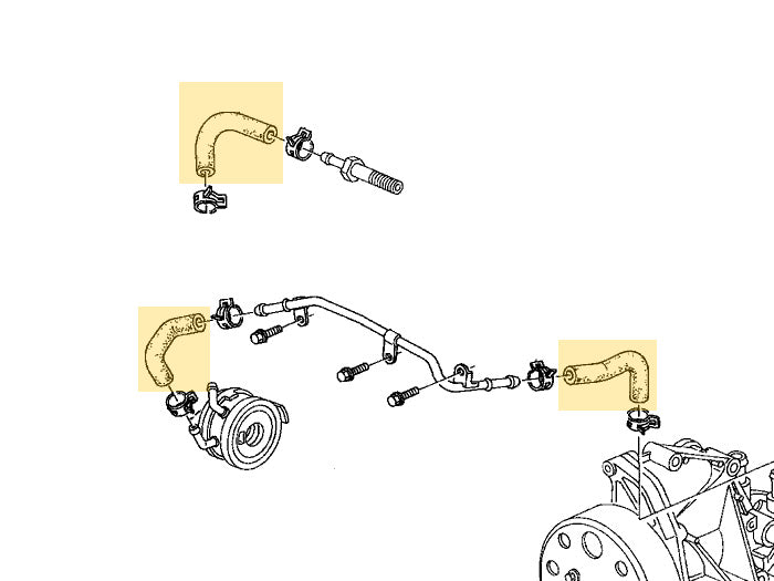 OEM Oil Cooler Hose 3-piece Kit for Honda S2000