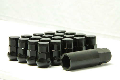 Wheel Mate Muteki SR35 Close End Lug Nuts w/ Lock Set - Black 12x1.25 35mm