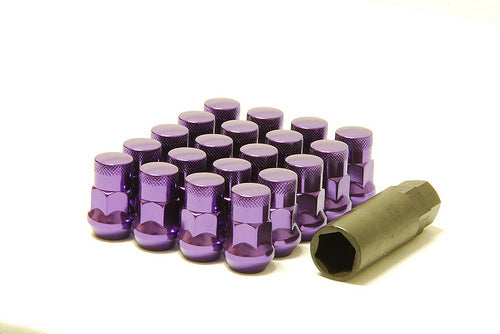 Wheel Mate Muteki SR35 Close End Lug Nuts w/ Lock Set - Purple 12x1.25 35mm