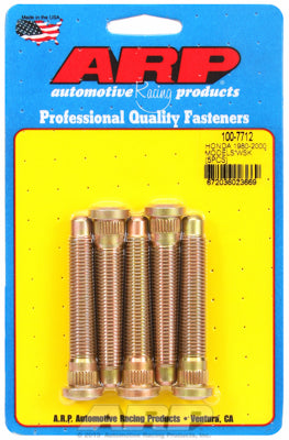 ARP 80-00 Honda M12x2.85inch Heat Treated 8740 Chromoly Steel 5 Pc Extended Wheel Stud Kit