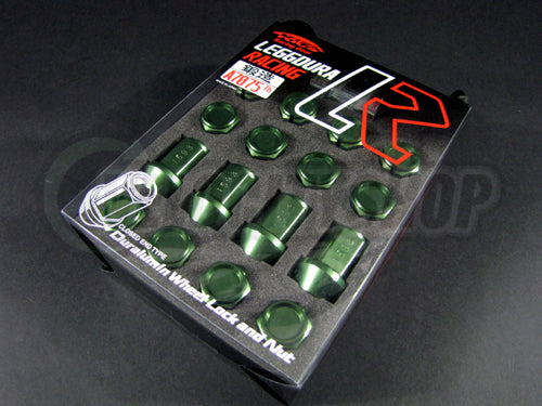 Project Kics Leggdura Racing Lug Nuts Green 12x1.5 Acura Honda