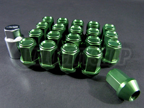 Project Kics Leggdura Racing Lug Nuts Green 12x1.5 Acura Honda