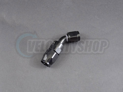 Russell 45 Degree 6AN Hose End Fitting Black