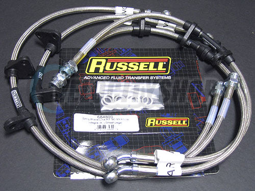 Russell Edelbrock Stainless Brake Lines 90-93 Integra