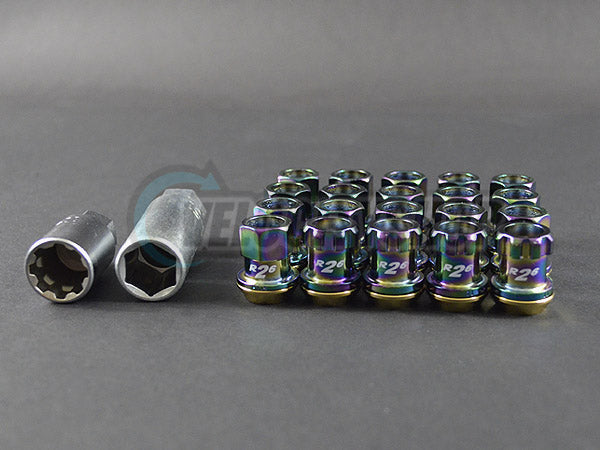 Project Kics R26 Racing Composite Lug Nuts Neo Chro 12 x 1.5mm - 20 pcs