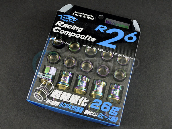Project Kics R26 Racing Composite Lug Nuts Neo Chro 12 x 1.5mm - 20 pcs