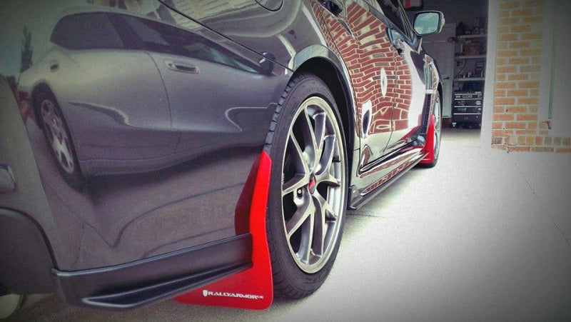 Rally Armor 15-21 Subaru WRX & STI Black Mud Flap White Altered Font Logo