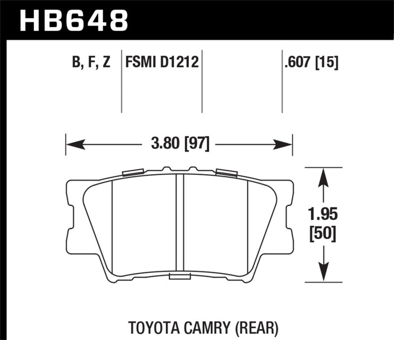 Hawk HPS 5.0 Rear Brake Pads | HB648B.607
