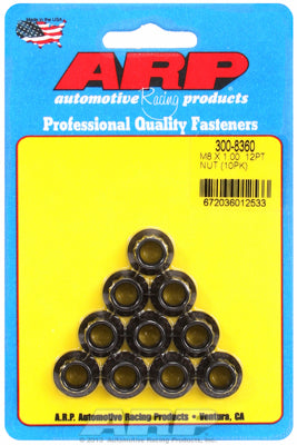 ARP M8 x 1.00 12pt Nut Kit (10 pack)