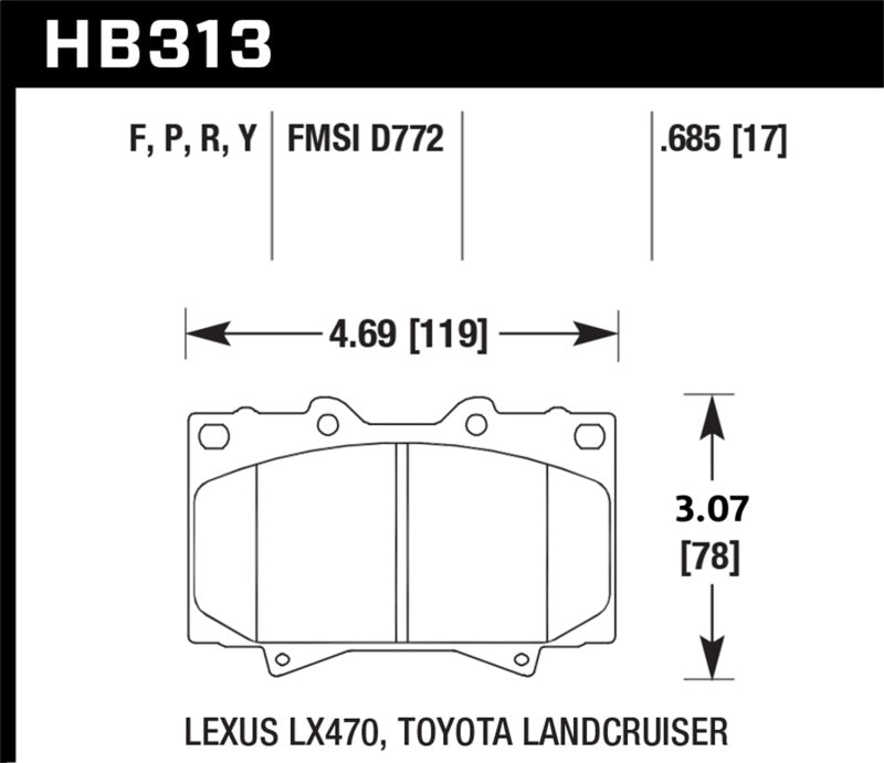 Hawk LTS Street Brake Pads | HB313Y.685