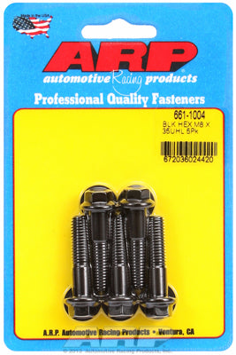 ARP M8 x 1.25 x 35 Black Oxide Hex Bolts (5/pkg)