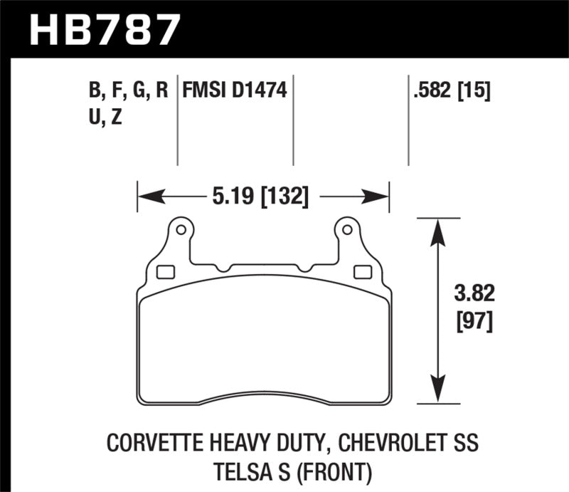 Hawk HPS 5.0 Front Brake Pads | HB787B.582