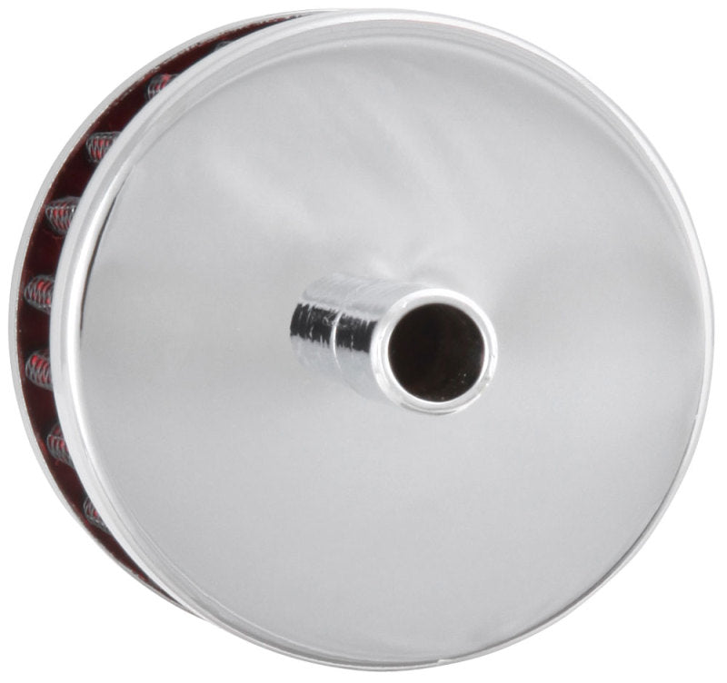 K&N Steel Base Crankcase Vent Filter 3/8in OD Tube 2in OD 1-1/2in Height