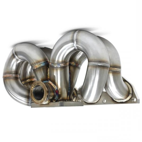 Blox EXHAUST HEADERS TURBO MANIFOLD RAMHORN Turbo Manifold; Honda B-Series, T304 - Ramhorn