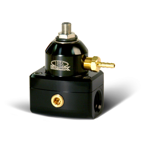 Blox FUEL PRESSURE REGULATOR ADJUSTABLE 2-PORT FPR Competition 2-Port FPR / Universal Design Black/Black