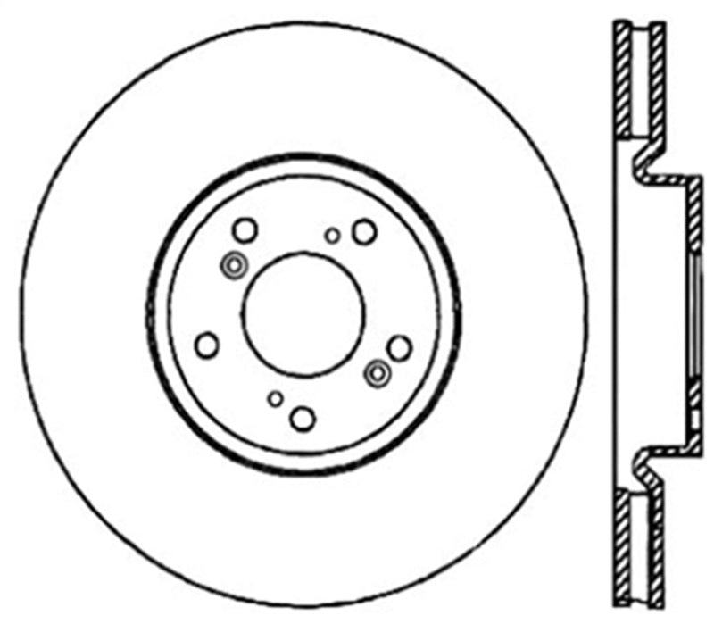 StopTech 04-08 Acura TL (Brembo Caliber) SportStop Slotted & Drilled Right Front Rotor