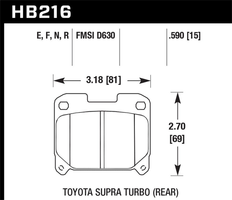 Hawk HPS 5.0 Street Rear Brake Pads | HB216B.590