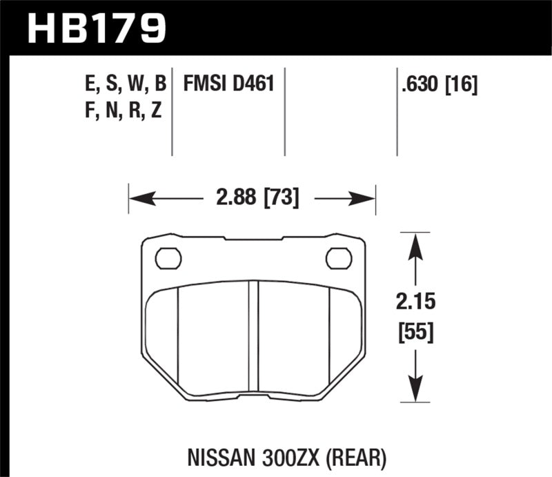 Hawk 06-07 WRX Blue 9012 Rear Race Pads | HB179E.630