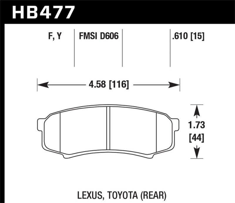 Hawk LTS Street Brake Pads | HB477Y.610