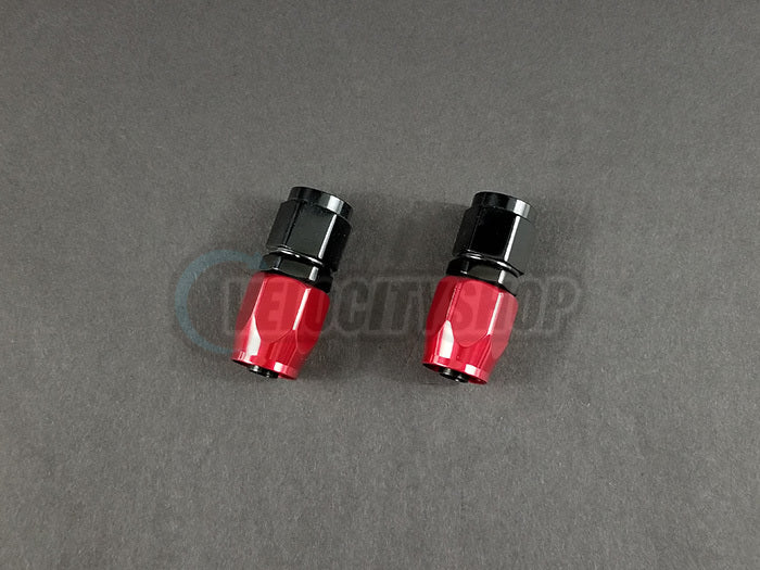 Russell -6 AN Straight Hose End Fittings With Red Socket 2 Pcs