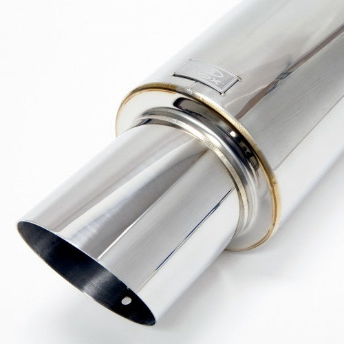 Blox 63.5MM EXHAUST MUFFLER N1 MUFFLER UNIVERSAL 63.5mm N1 Muffler, with Angled Tip Includes silencer