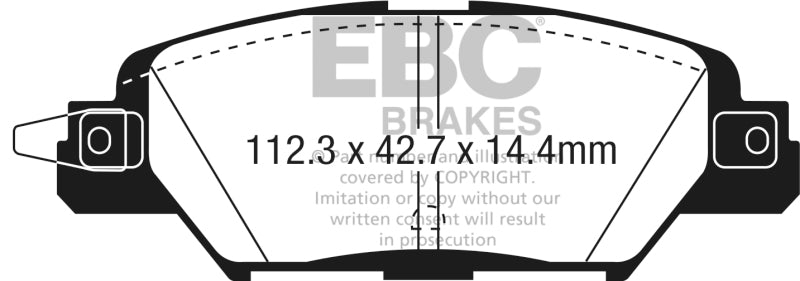 EBC 2016 Mazda CX-5 2.0L Redstuff Rear Brake Pads