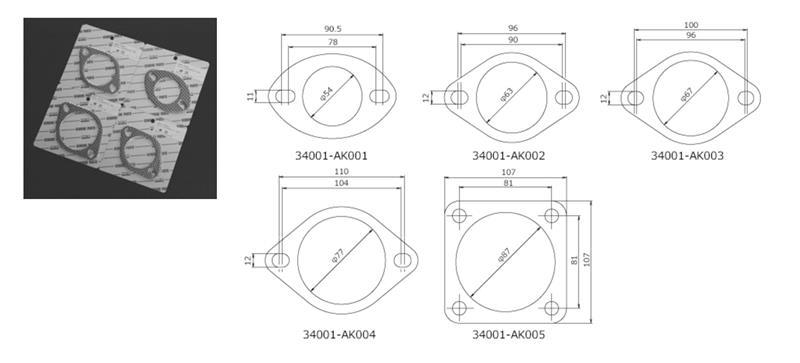 HKS Gasket 75mm Universal EX (2pcs) | 34001-AK004