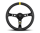 Momo MOD07 Steering Wheel 350mm Black Leather/Black Spokes/1 Stripe