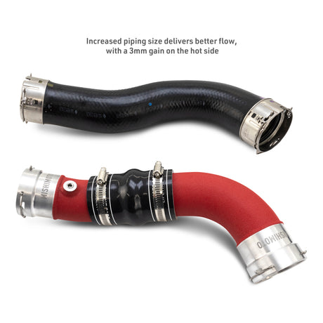 Mishimoto red intercooler hot pipe vs stock hot pipe for Toyota Tacoma 2.4T