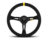 Momo MOD08 Steering Wheel 350mm Black Suede/Black Spokes/1 Stripe