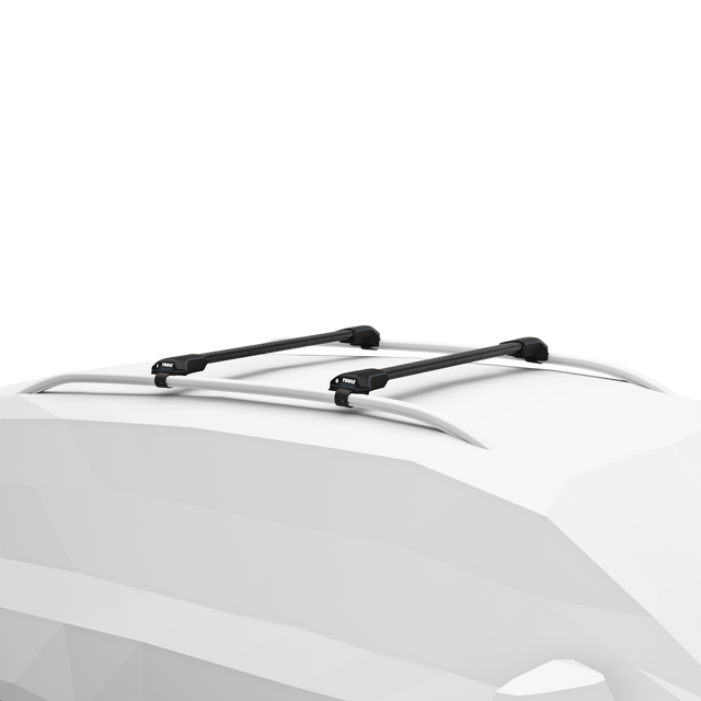 Thule WingBar Edge roof bars installed on vehicle raised roof rails