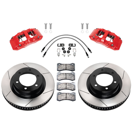 Wilwood AERO6-DM direct-mount truck front brake kit parts layout for Toyota Tundra and LC300