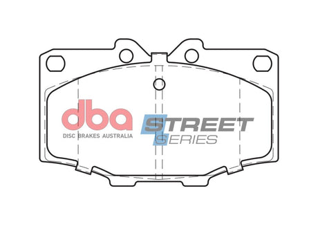 DBA brake pads for FJ60 FJ62 Land Cruiser front axle Technical Drawing Illustration