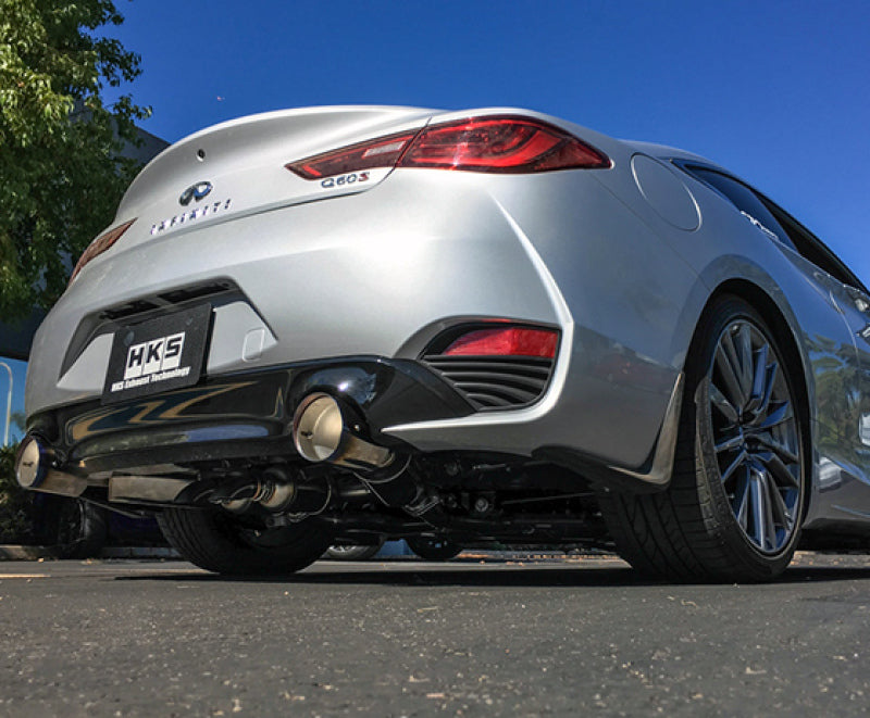 HKS 2017 Infiniti Q60 (RWD) Dual Hi-Power Titanium Tip Catback Exhaust | 31014-KN001