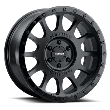 Method MR305 NV Double Black 20x9 truck wheel front view