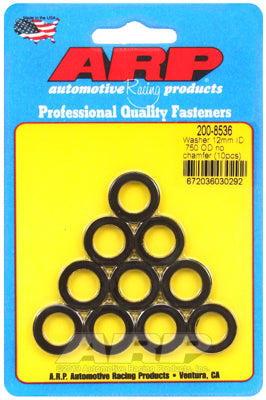 ARP M12 ID .750 OD Black Oxide No Chamfer Washers (Pack of 10)