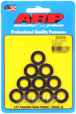 ARP M10 ID .750 OD Black Chamfer Black Oxide Washers (10 pack)