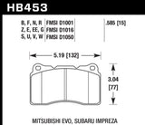 Hawk ER-1 Front Motorsport Brake Pads 03-06 Evo / 04-09 STi / 10+ Camaro SS (Brembo) | HB453D.585