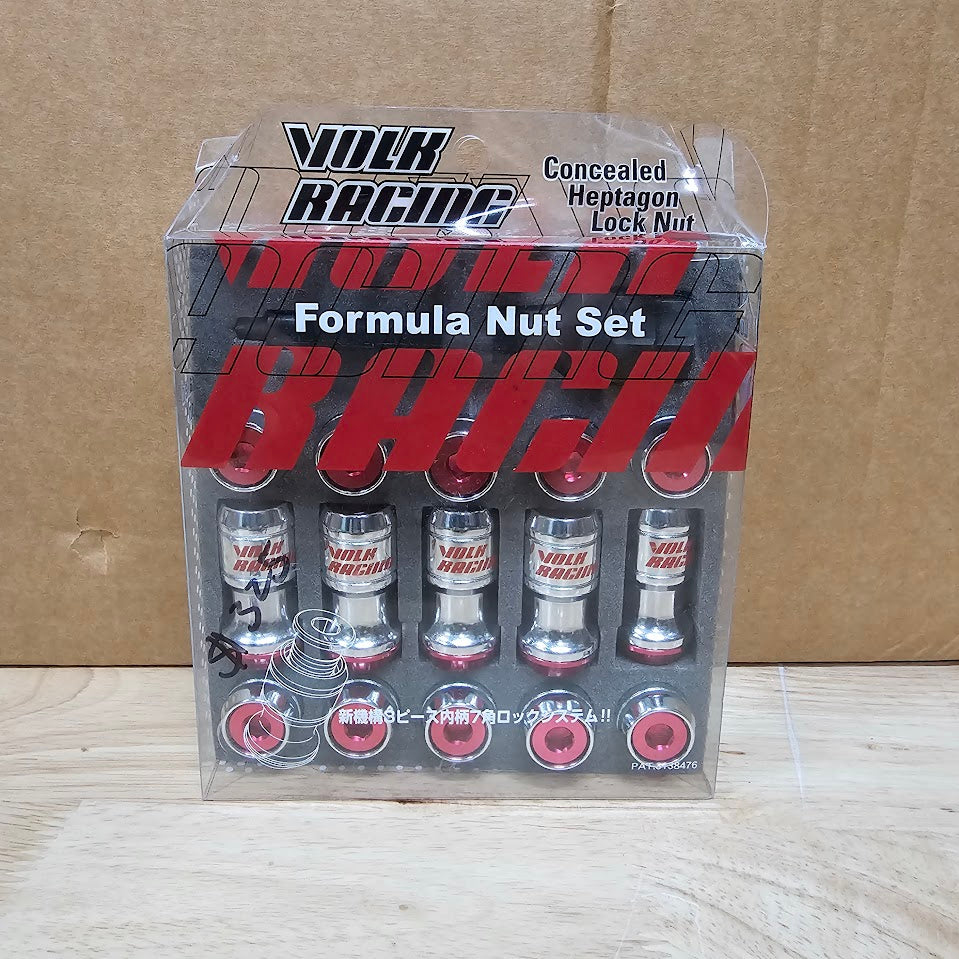 Volk Racing Formula Lug Nuts Red 12x1.5 (Clearance Item, last 1 left)