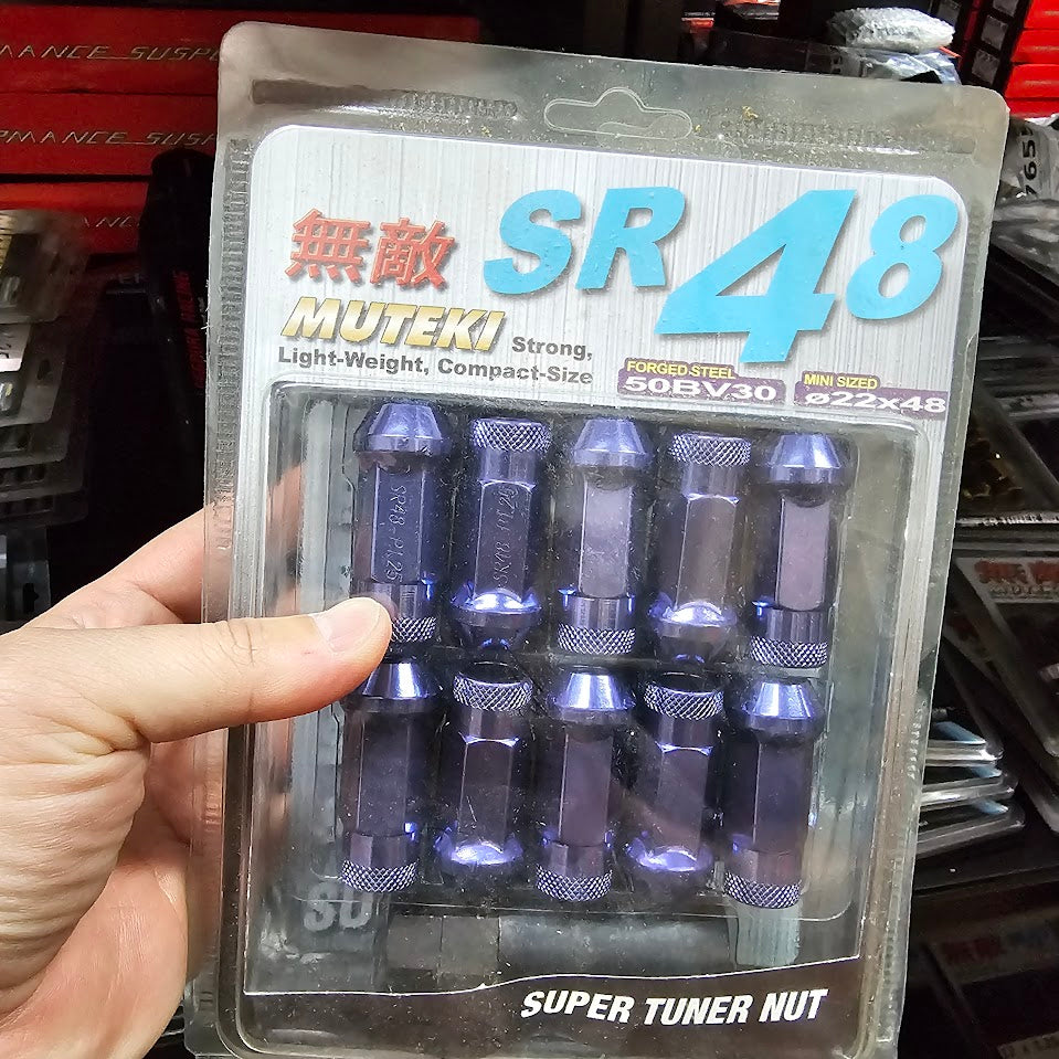 Wheel Mate Muteki SR48 Open End Lug Nuts - Purple 12x1.50 48mm