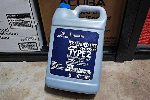 OEM Acura Type-2 Antifreeze Coolant – 50/50 Prediluted 1 Gallon