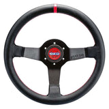 Sparco Steering Wheel R330 Champion Black Leather / Red Stiching